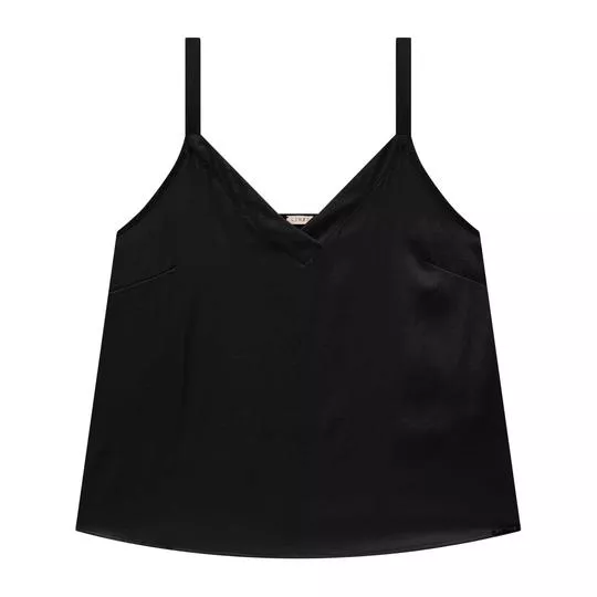 Blusa Acetinada- Preta