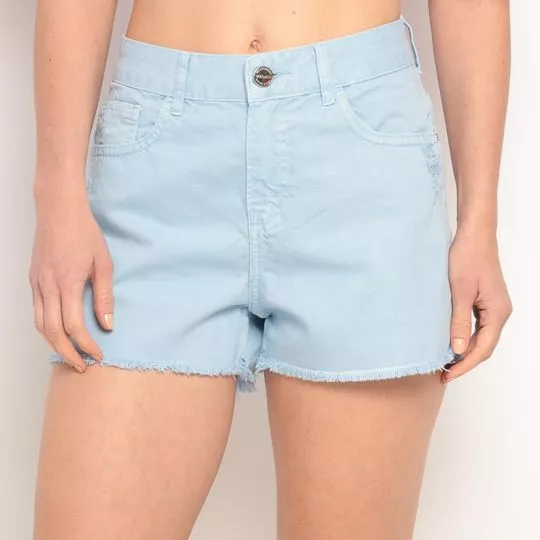 Short Com Destroyed- Azul Claro