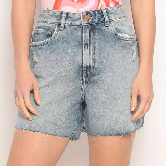 Short Com Destroyed- Azul Escuro