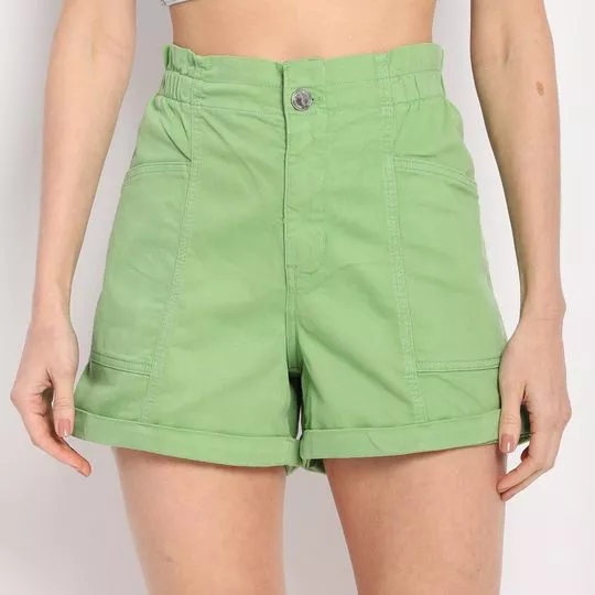 Short Com Recortes- Verde