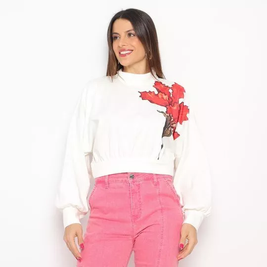 Cropped Floral- Off White- Iódice