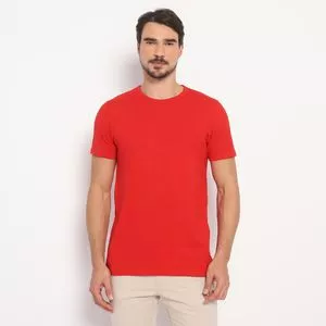 Camiseta Lisa<BR>- Vermelha<BR>- Malwee