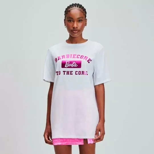 Camiseta Barbie®- Branca & Pink- My Favorite Things