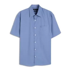 Camisa Lisa<BR>- Azul