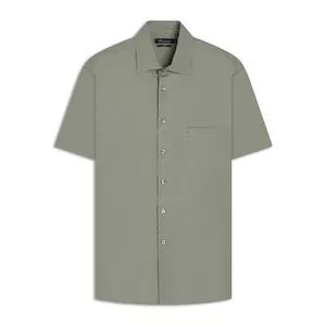 Camisa Lisa<BR>- Cinza