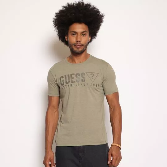 Camiseta Guess®- Verde Oliva