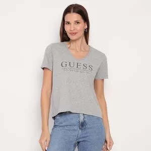 Blusa Guess® Em Mescla<BR>- Cinza