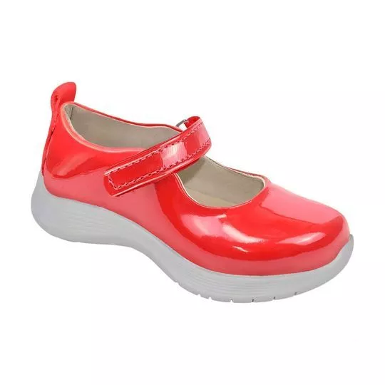 Sapato Boneca Envernizado- Vermelho