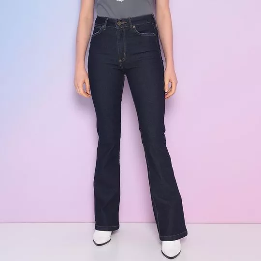 Calça Jeans Flare- Azul Escuro