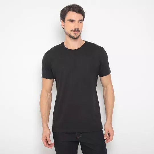 Camiseta Lisa- Preta