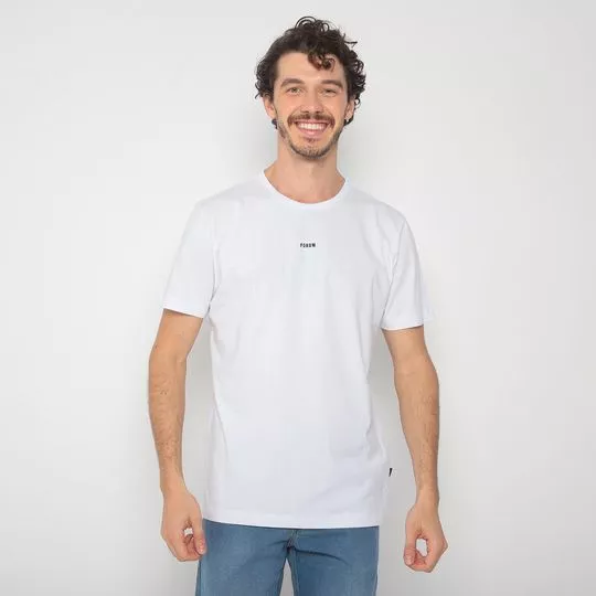 Camiseta Com Inscrição- Branca