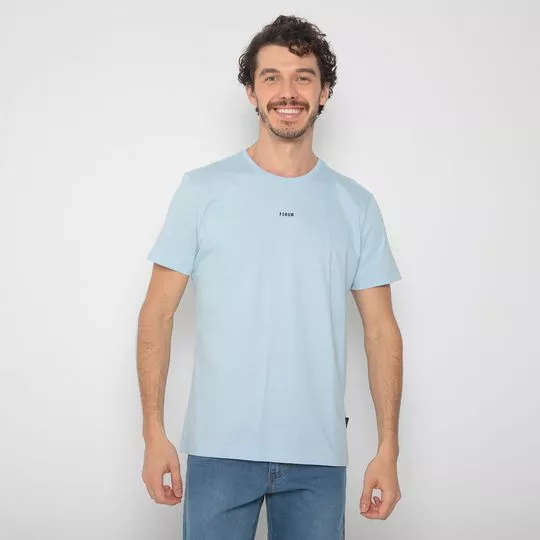 Camiseta Com Inscrição- Azul Claro