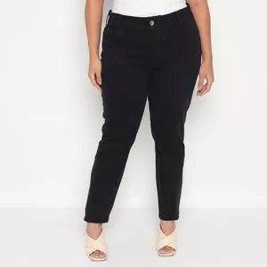 Calça Skinny Bia® Em Sarja<BR>- Preta