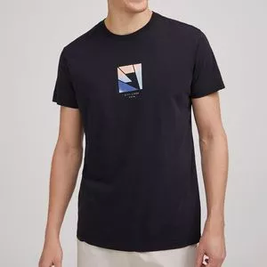 Camiseta Abstrata<BR>- Preta