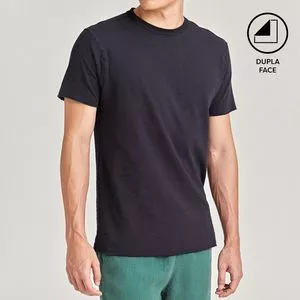 Camiseta Dupla Face<br /> - Preta & Verde