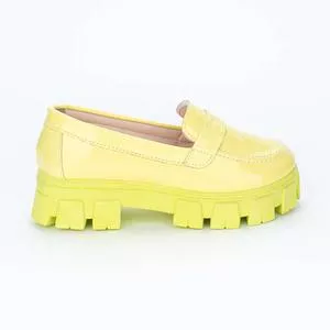 Loafer Com Recortes<BR>- Amarelo