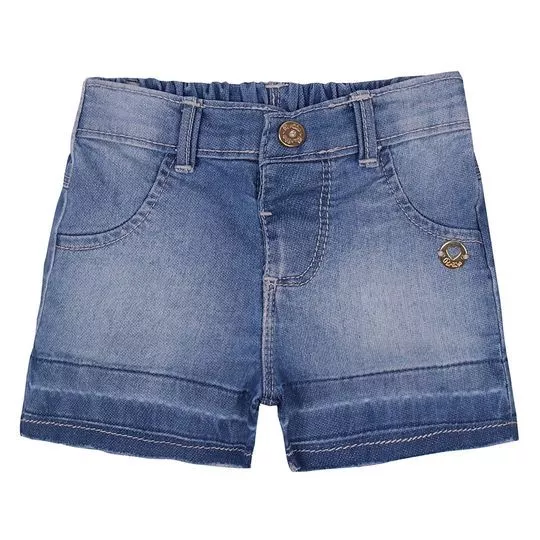 Short Jeans Estonado- Azul- Paraíso