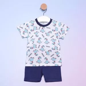 Pijama Dinossauros<BR>- Azul Claro & Azul Marinho