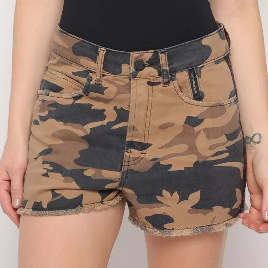 Short Camuflado- Marrom Claro & Preto