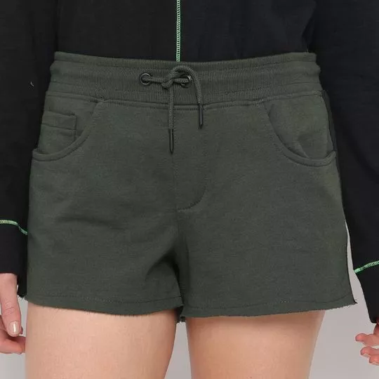 Short Com Bolsos- Verde Escuro