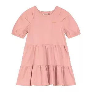 Vestido Texturizado Com Recortes<BR>- Rosa Claro<BR>- Carinhoso