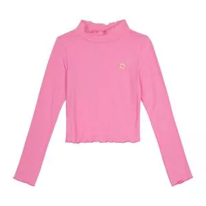 Blusa Canelada<BR>- Rosa Claro<BR>- Carinhoso