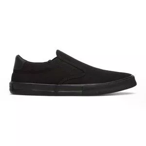 Slip On Com Recortes<BR>- Preto