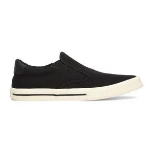 Slip On Com Recortes<BR>- Preto