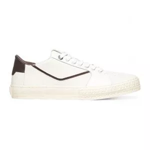 Tênis Edge Step<BR>- Off White & Marrom Escuro