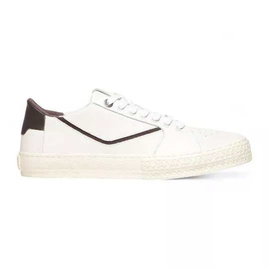 Tênis Edge Step- Off White & Marrom Escuro