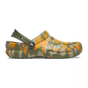 Bistro Graphic Clog<BR>- Verde & Laranja