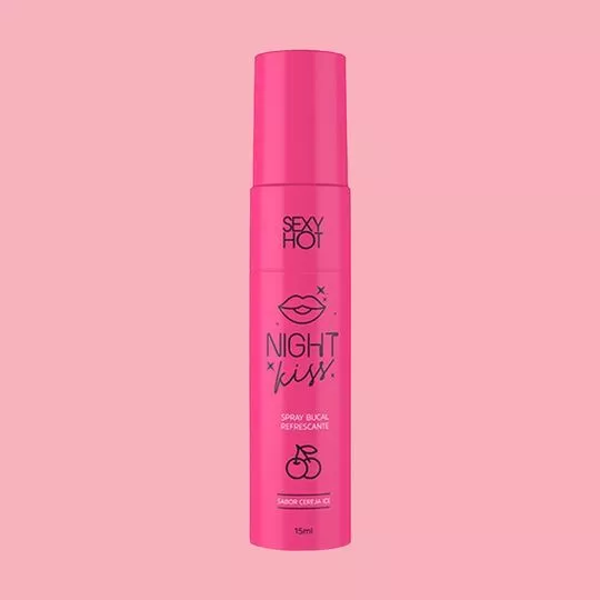 Spray Bucal Refrescante Night Kiss- Cereja Ice- 15ml- Adão E Eva