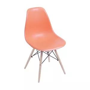 Cadeira Eames<BR>- Laranja & Madeira Clara<BR>- 80,5x46,5x42cm<BR>- Or Design