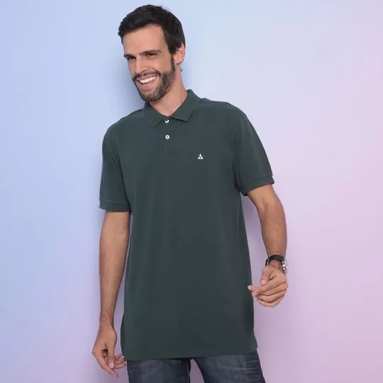 Polo Com Logo- Verde Militar