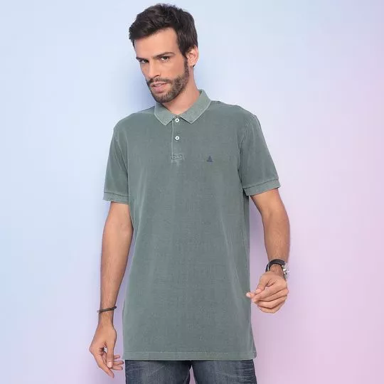 Polo Com Logo- Verde Militar