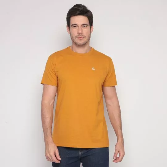 Camiseta Com Logo- Amarelo Escuro