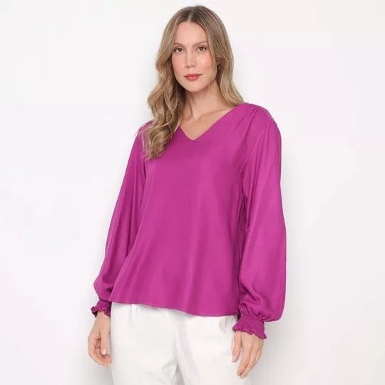 Blusa Texturizada- Malva