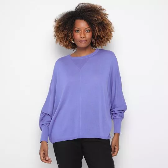 Blusa Com Recortes- Roxa