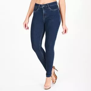 Calça Jeans Skinny Com Bolsos<BR>- Azul Marinho<BR>- Zait Jeans