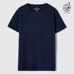 Kit De Camisetas Lisas<BR>- 5Pçs<BR>- Hering Kids