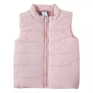Colete Puffer<BR>- Rosa Claro<BR>- Tip Top