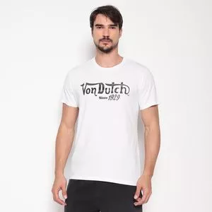 Camiseta Von Dutch®<BR>- Branca