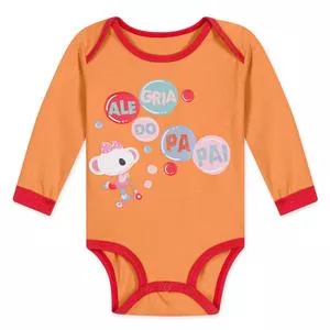 Body Alegria Do Papai<BR>- Laranja & Vermelho