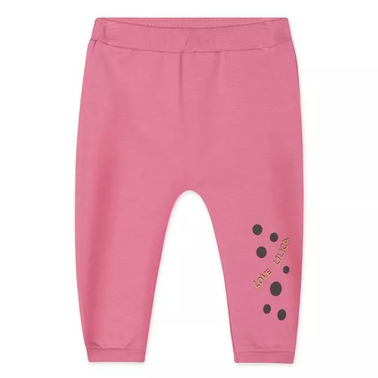 Calça Jogger Love Lilica- Rosa & Preta