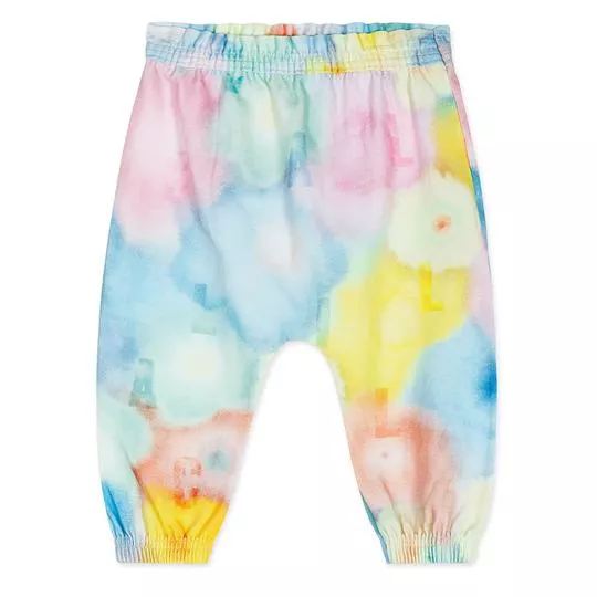 Calça Jogger Tie-Dye- Azul Claro & Rosa Claro