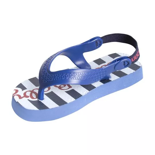 Chinelo Lilica Ripilica® Listrado- Azul & Azul Marinho