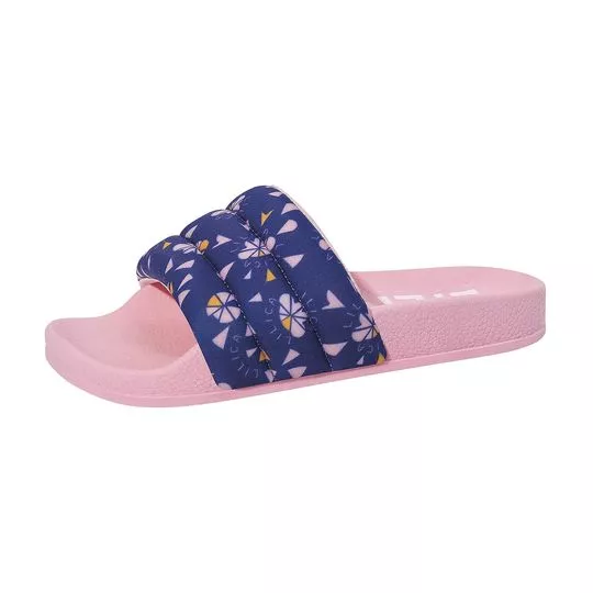 Slide Lilica®- Azul Marinho & Rosa