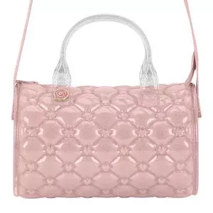 Bolsa Transversal Com Relevos<BR>- Rosa Claro