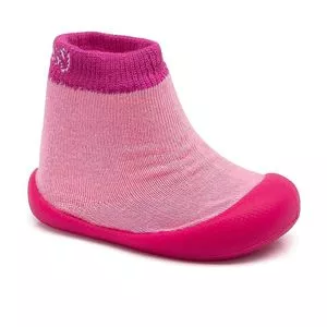 Par De Meias Sapatilha<BR>- Rosa Claro & Pink