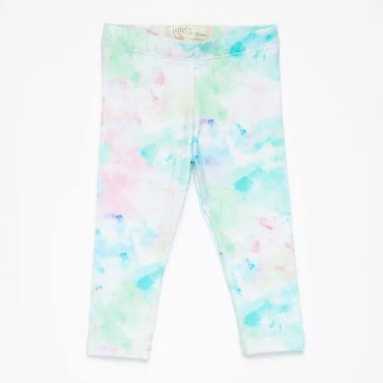 Legging Tie Dye- Branca- Que Te Encante